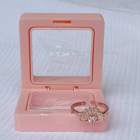 Adjustable Finger Ring with Stone