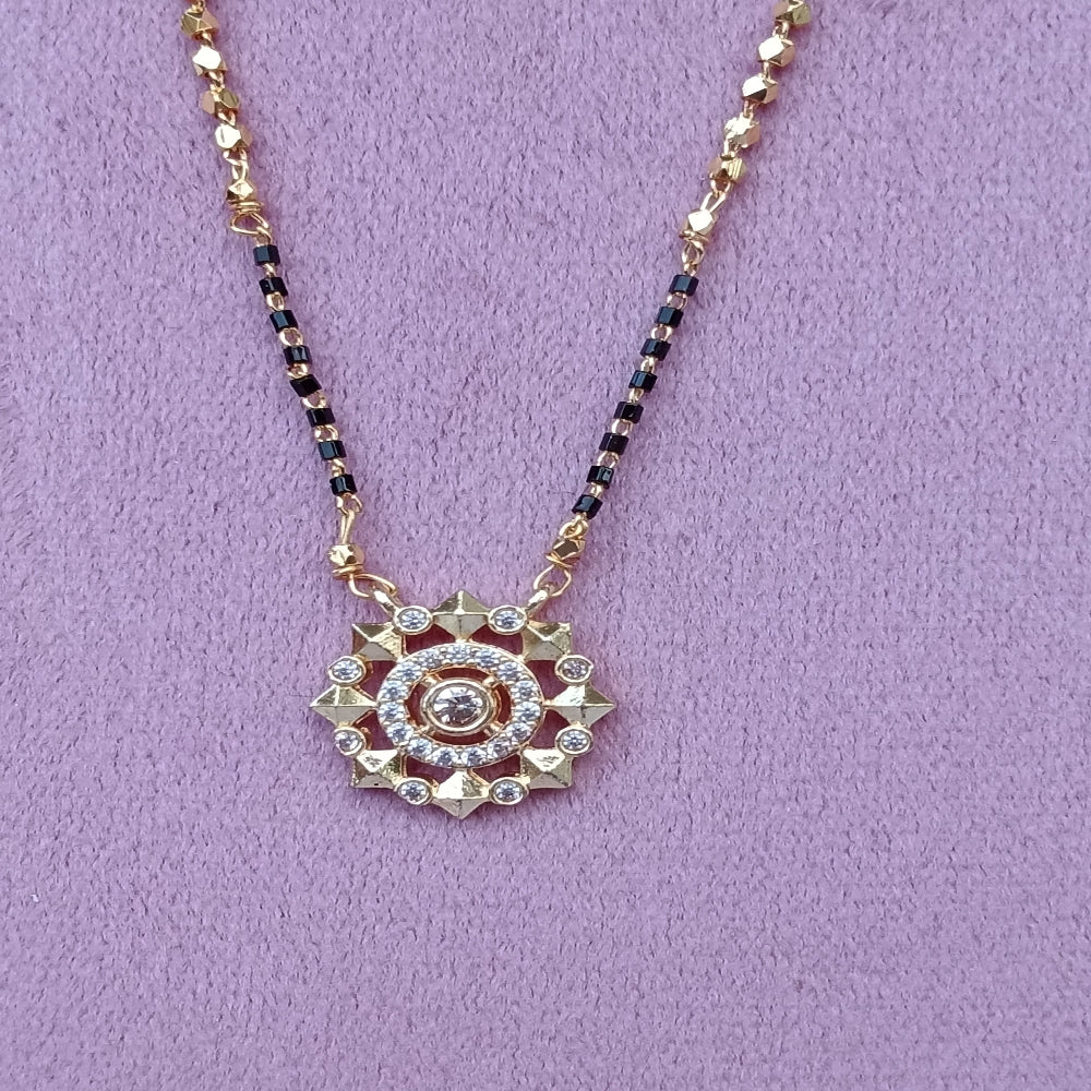 Short Mangalsutra with Stones in Center