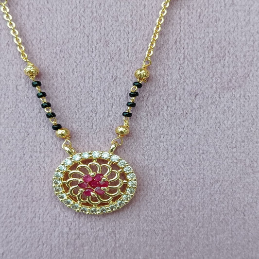 Short Mangalsutra with Round Design