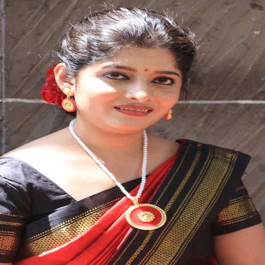 Long Necklace Set with Moti Mala
